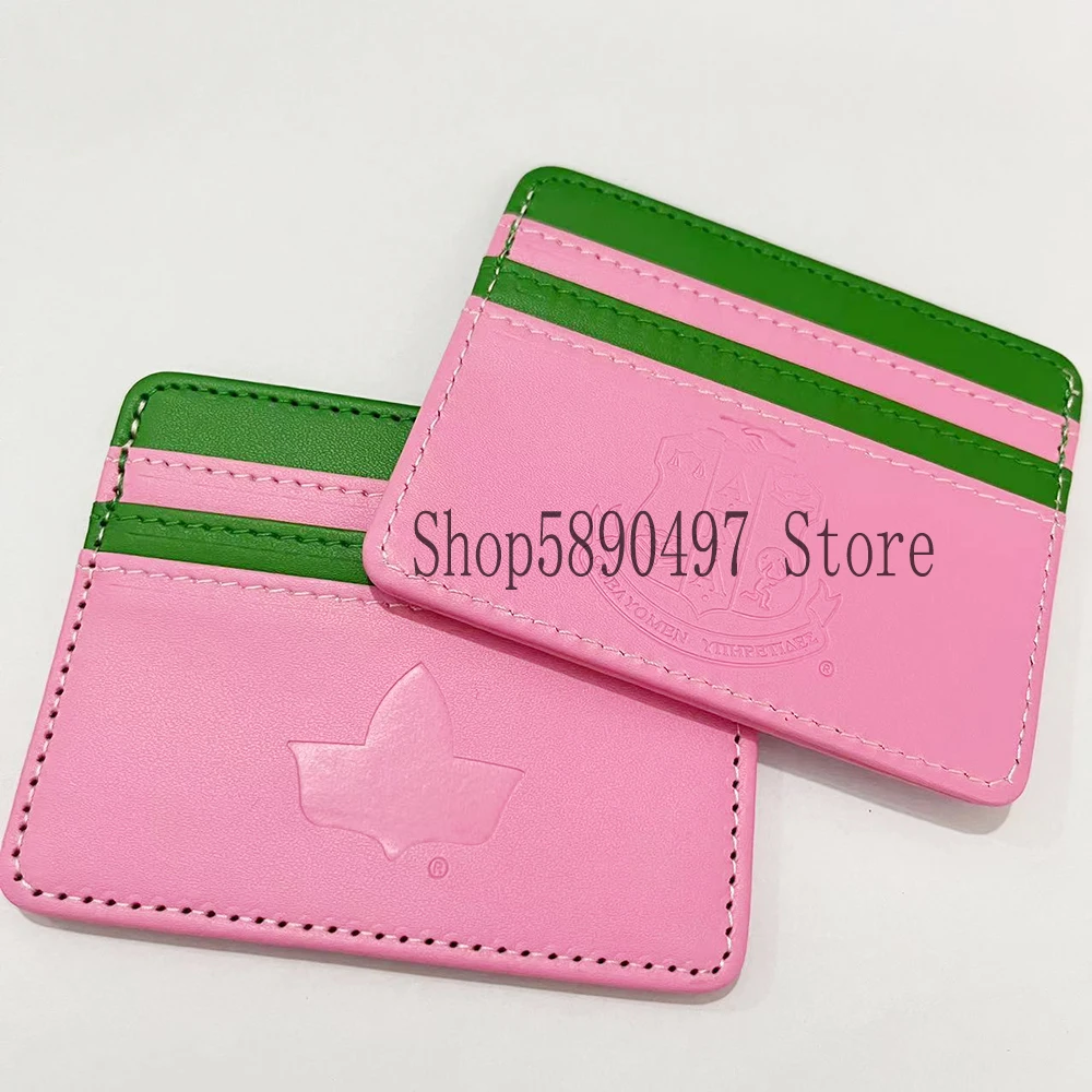 Tarjetero AKA rosa y verde