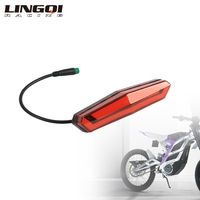 LINGQI RACING Scooter Rear Tail Light Red Warning Lights Taillight Safety Lamp For Original 79Bike Electric Dirt Bike Bicycle