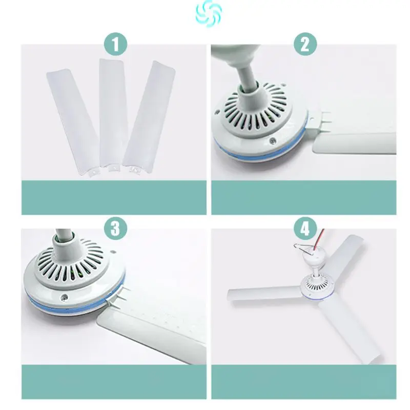 Động Quạt Trần Mini Lều Quạt Cắm Trại Ngoài Trời Vọng Lâu Lều Dropshipping