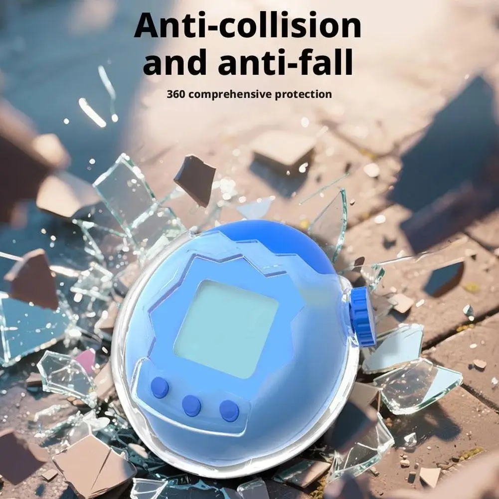 حافظة شفافة لوحدة التحكم في الألعاب Tamagotchi Paradise غطاء حماية مقاوم للماء والأوساخ مع حبل قصير #1