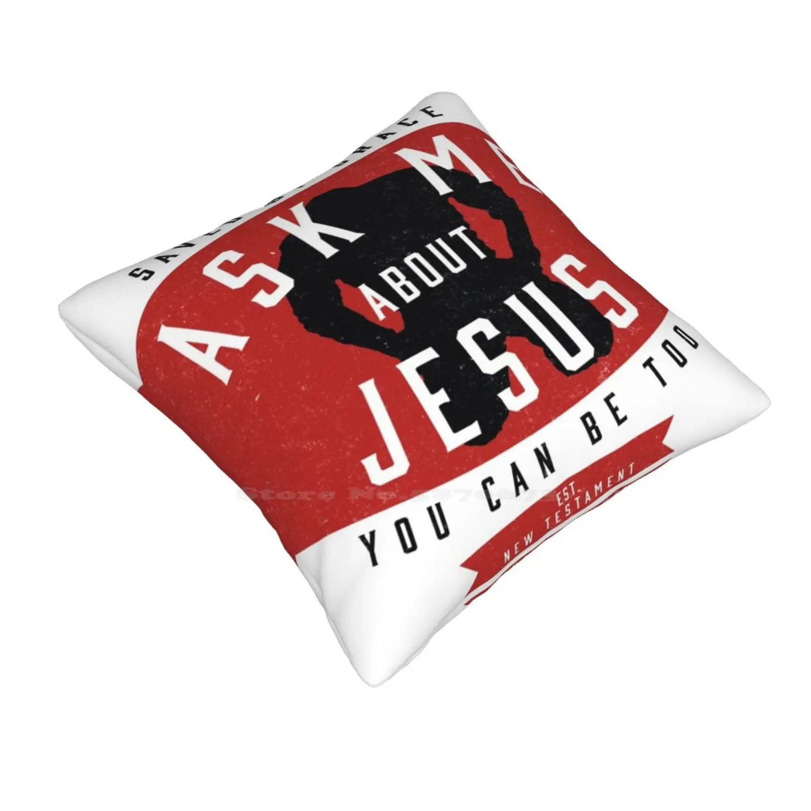 Ask Me About Jesus Pillows Case Bedroom Home Decoration God Quotes Scripture Christian Quote Hand Lettering Typography Bible