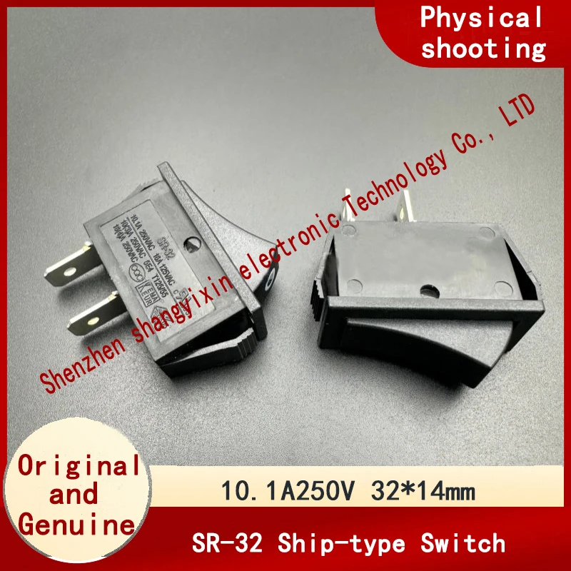 

Оригинальный кнопочный переключатель R-32 типа KCD3, самовозвратный / 2-позиционный, 2-контактный, 16А 250В, 32*14мм