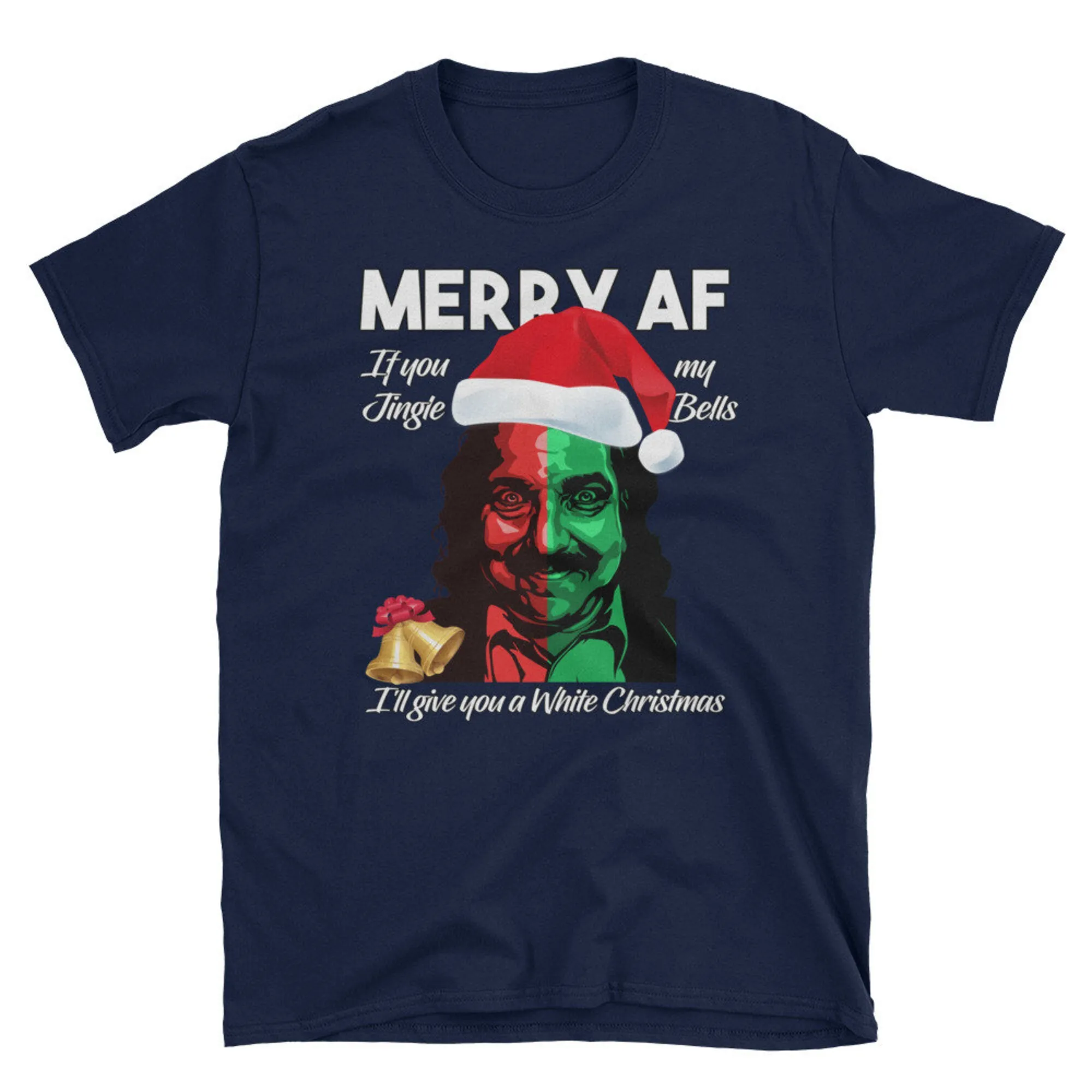 Мужская футболка с длинным или коротким рукавом, с надписью «Merry AF»