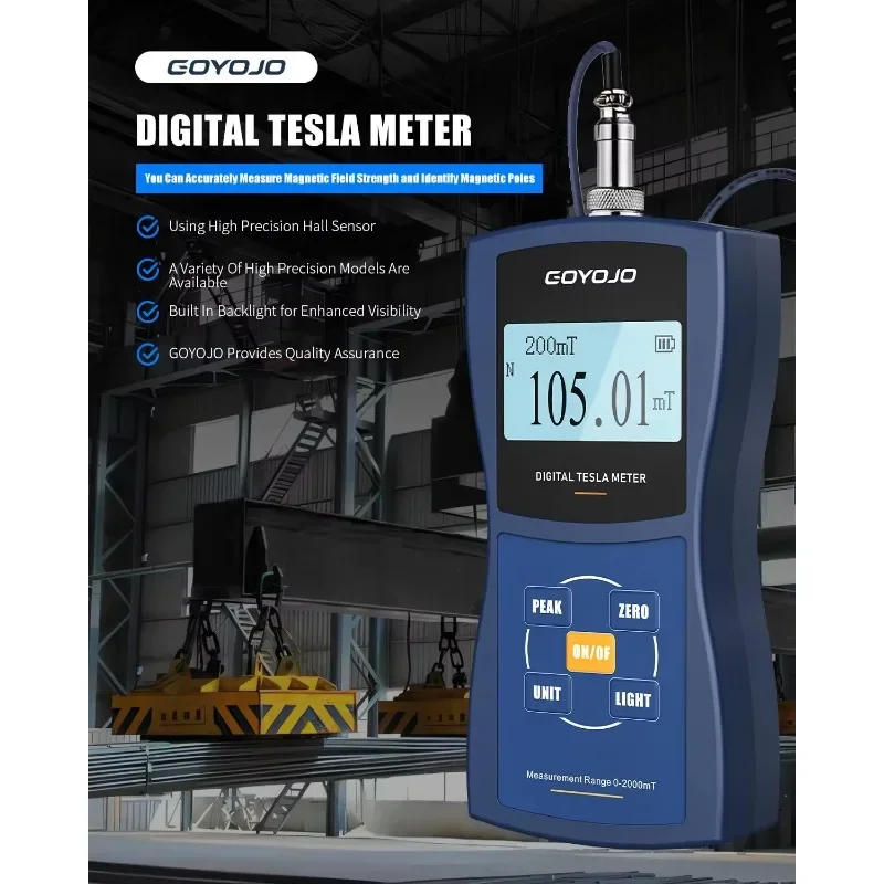 Уровень 1/уровневый 2/уровневый 5. Гаусс-метр Tesla Meter Портативный цифровой магнитометр для измерения интенсивности и полярности магнита