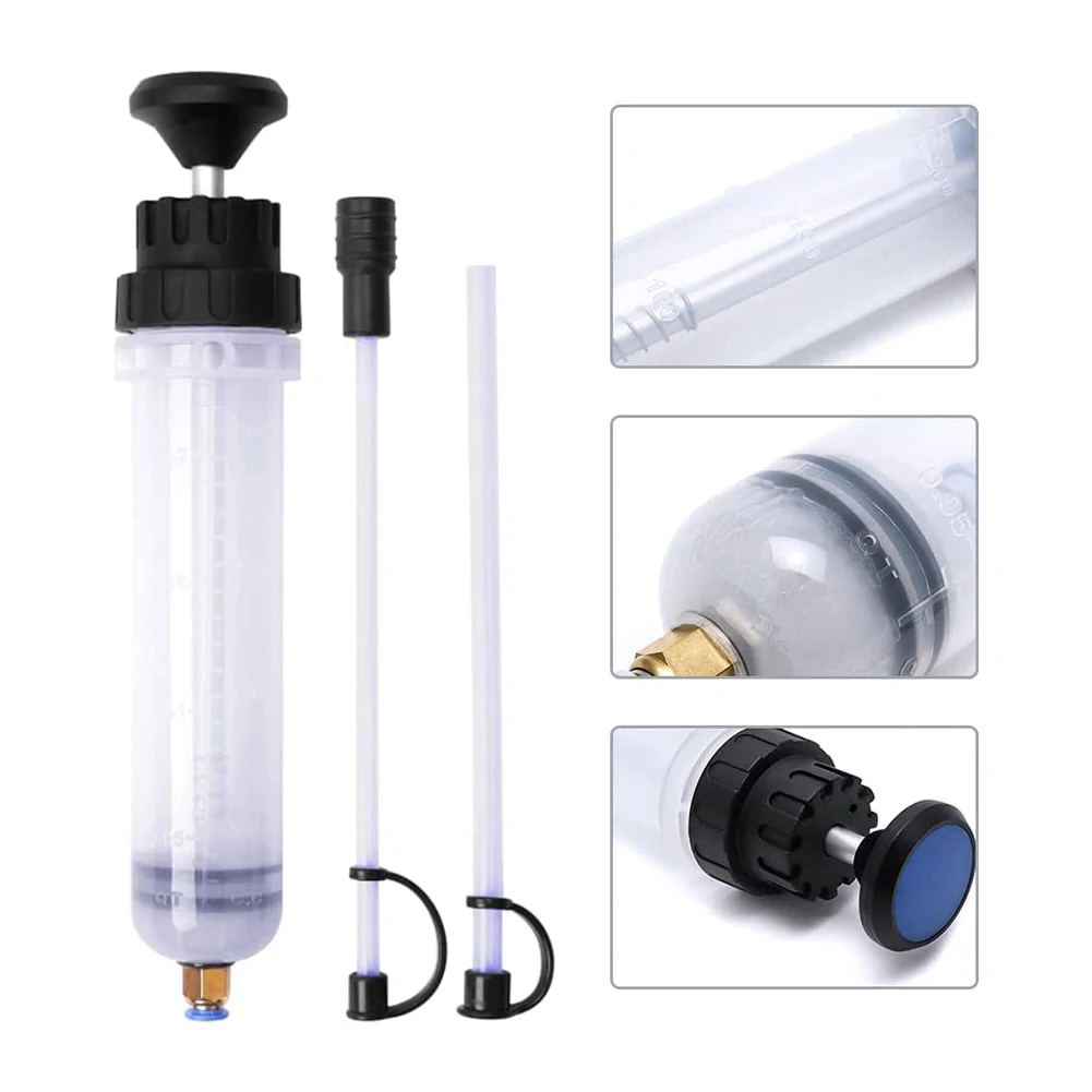 200ml/500ml Car Oil Fluid Extractor Portable Syringe Type Manual Suction Vacuum Fuel Car Transfer Transparent Plastic Auto Tools