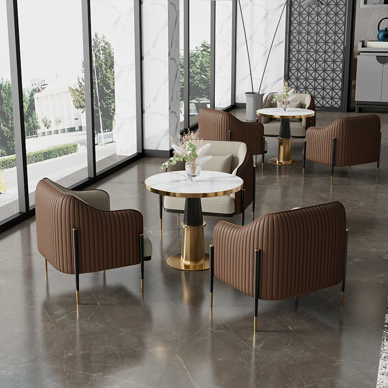 

Hotel lobby sales office negotiation, office lounge area cafe sofa group