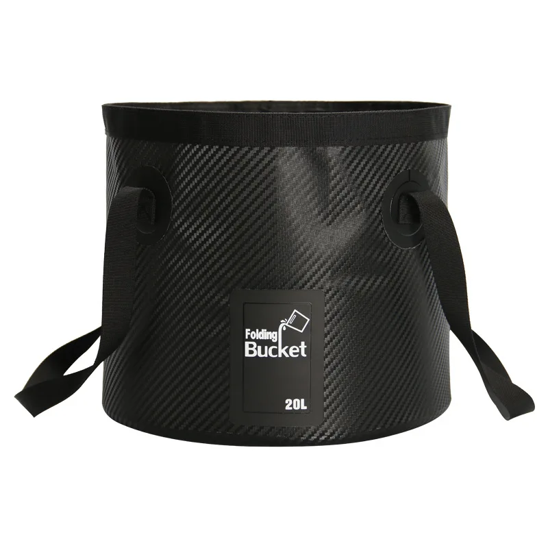 Carbon Fiber Fishing Bucket, Outdoor Water Filling, Camping Waterproof, Foldable Bucket, Outdoor Portable Water Lifting Bucket