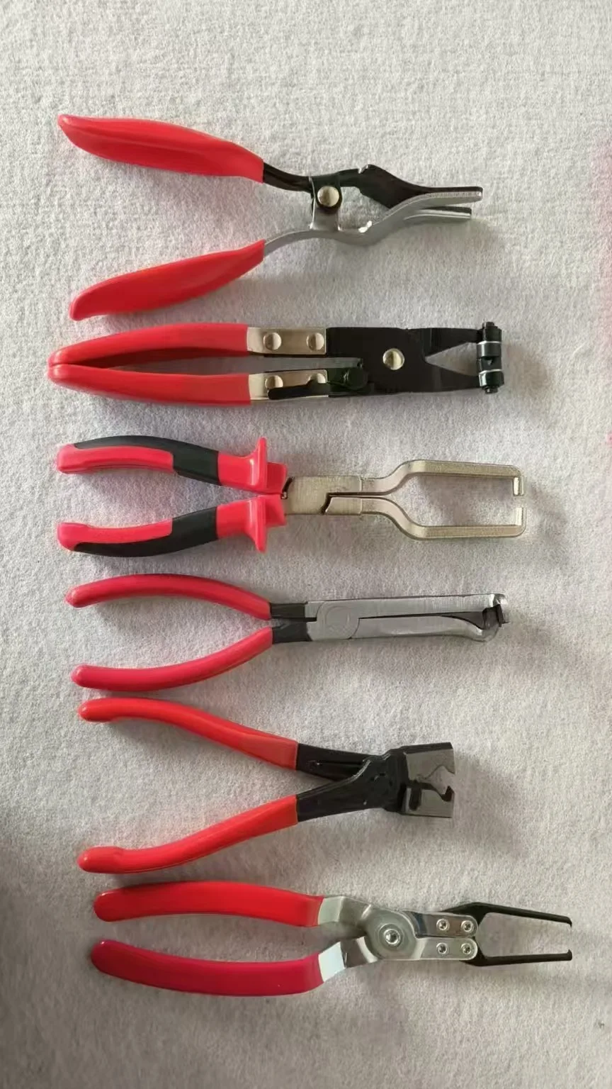 Alicate de remoção de conector de mangueira, 6 peças, alicate de separação, alicate redondo de unhas, alicate de remoção de conector de mangueira, alicate de braçadeira de tubulação de água de carro