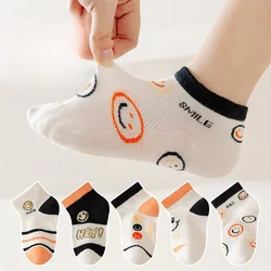 10 Pairs Children's Socks Summer Mesh Girls Socks Breathable Sweat-absorbent Cotton Socks Cute Style Girls Socks