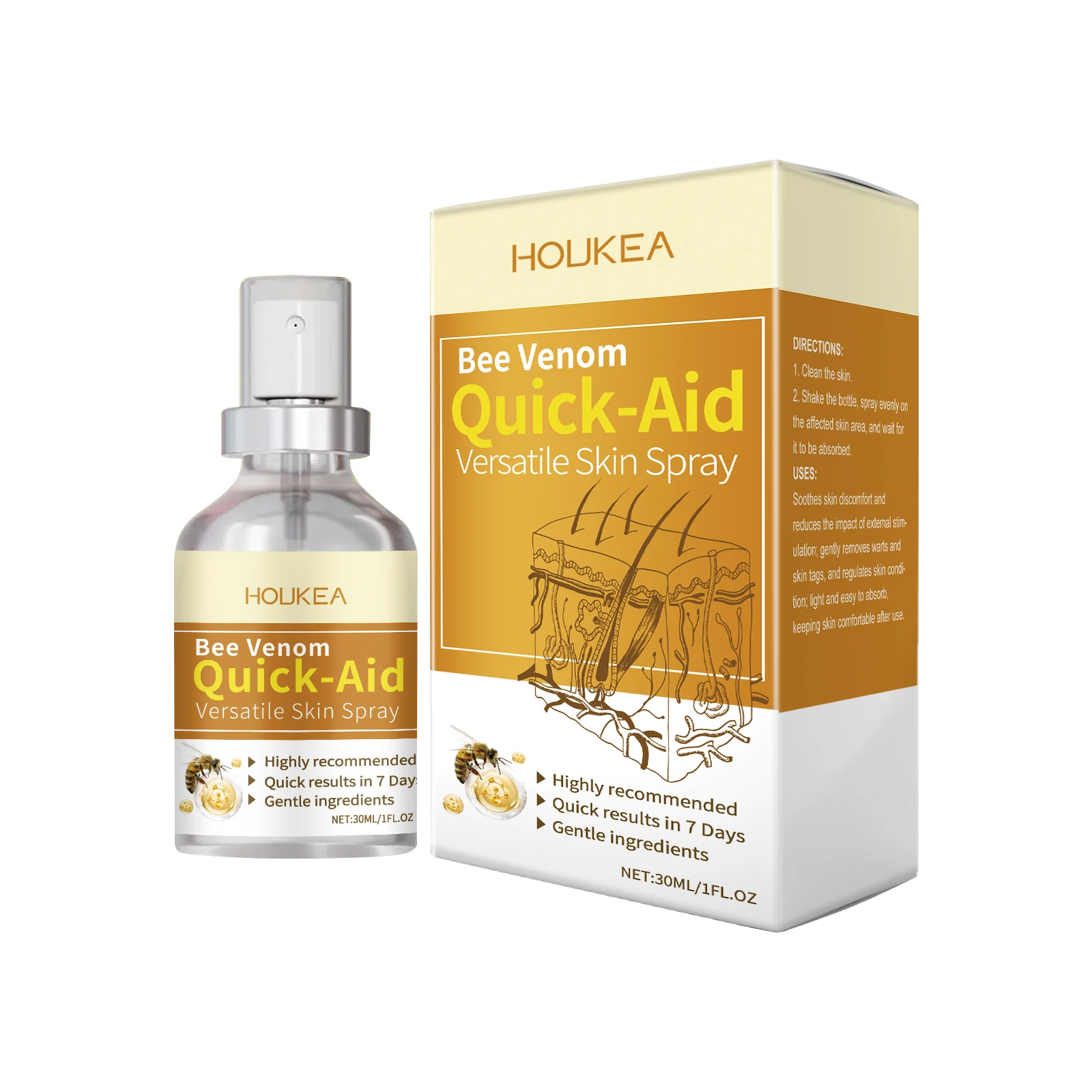 

"Bee Venom Quick-Aid Skin Spray – Natural Healing for Fast Results, Gentle & Effective in 7 Days (30ml/1FL.OZ)"