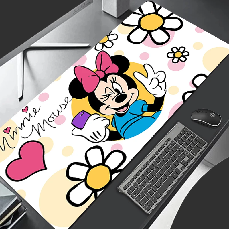 

Kawaii Mouse Pad Anime Cute Girl Gabinete Gamer Computer Desk Mat Keyboard Pad PC Gaming Accessories Mickey and Minnie Mousepad