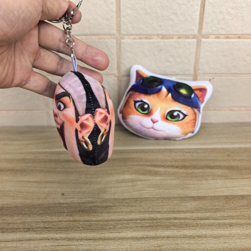 10cm Lustige Drucktaste mit Soundeffekt Overwatch 2 Mauga ‌ Maugaloa Malosi / Cat Jetpack Plüschtiere Schlüsselanhänger Anime-Spiel Plüschpuppe – Detail 6