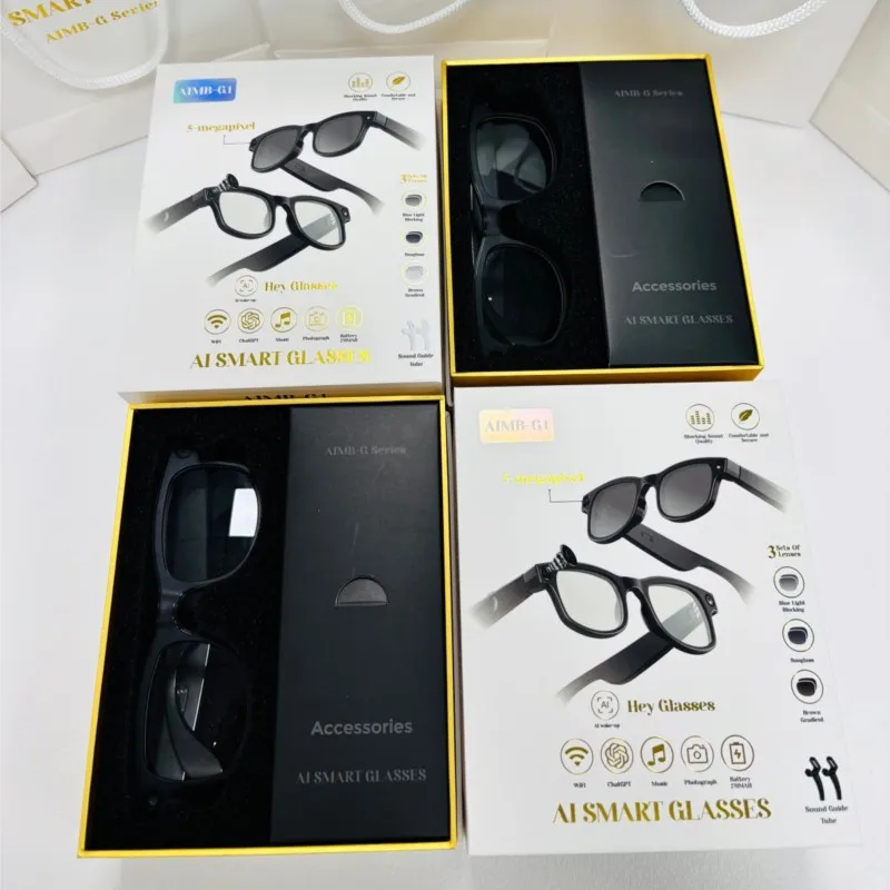 同時通訳機能付き人気bluetoothスマートグラス-高画質800万画素手ブレ補正録画・写真撮影