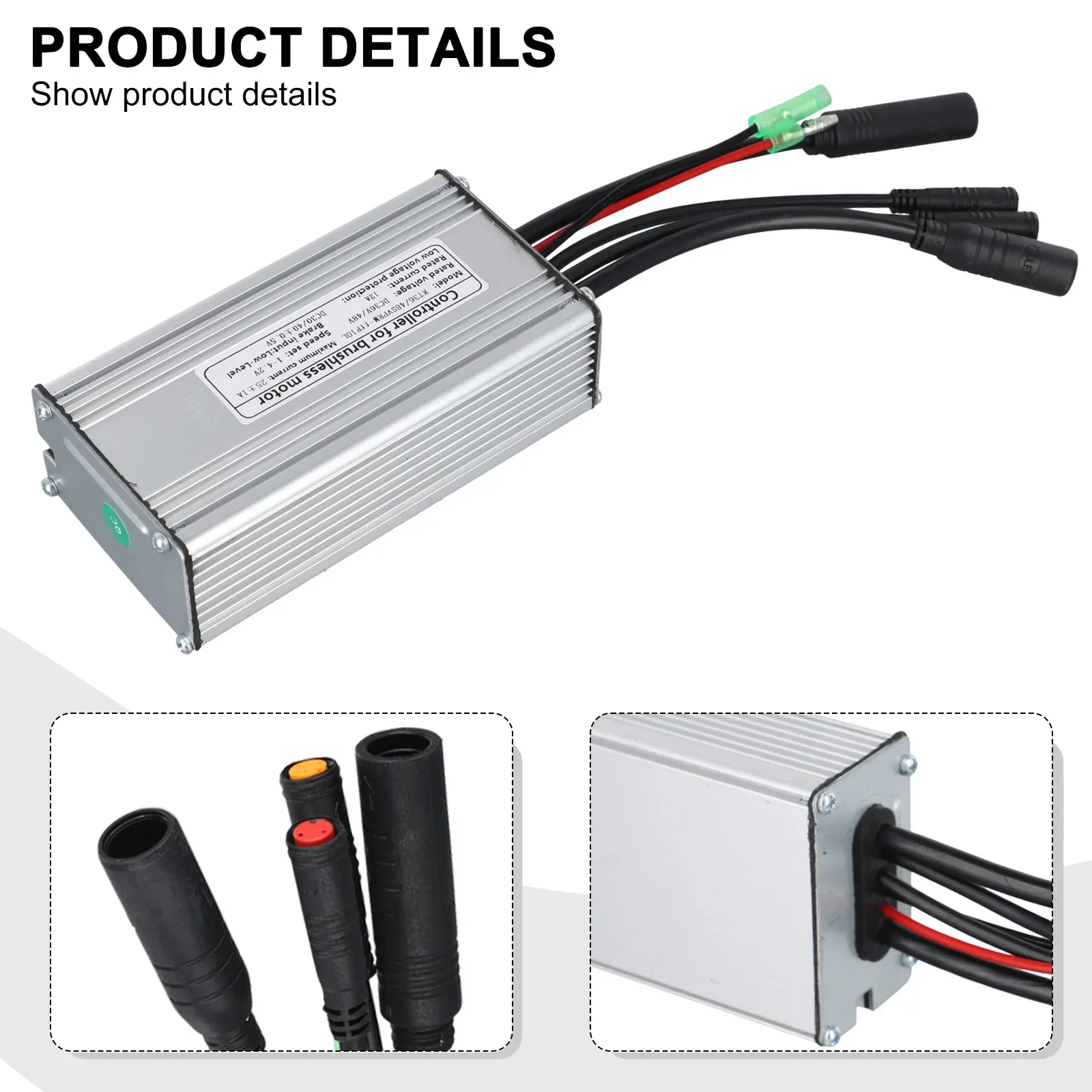 

Bicycle Components 1pcs Controller Sine Wave Waterproof 13*7*4cm 750W Aluminum+Plastic E-bike Electric Bike 2023 New