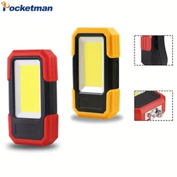 Portable COB LED Work Light Handheld Flashlight Auto Repair Light Battery-powered Worklight Torch Pocket Emergency Light