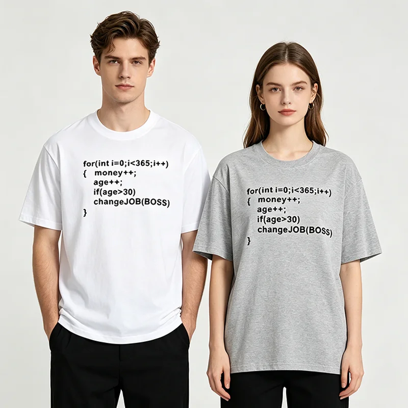 Humorous Coding Creativity Geeks Short-Sleeved T-Shirt Male Programmer's Fashion Tech Theme Tee for Geeks