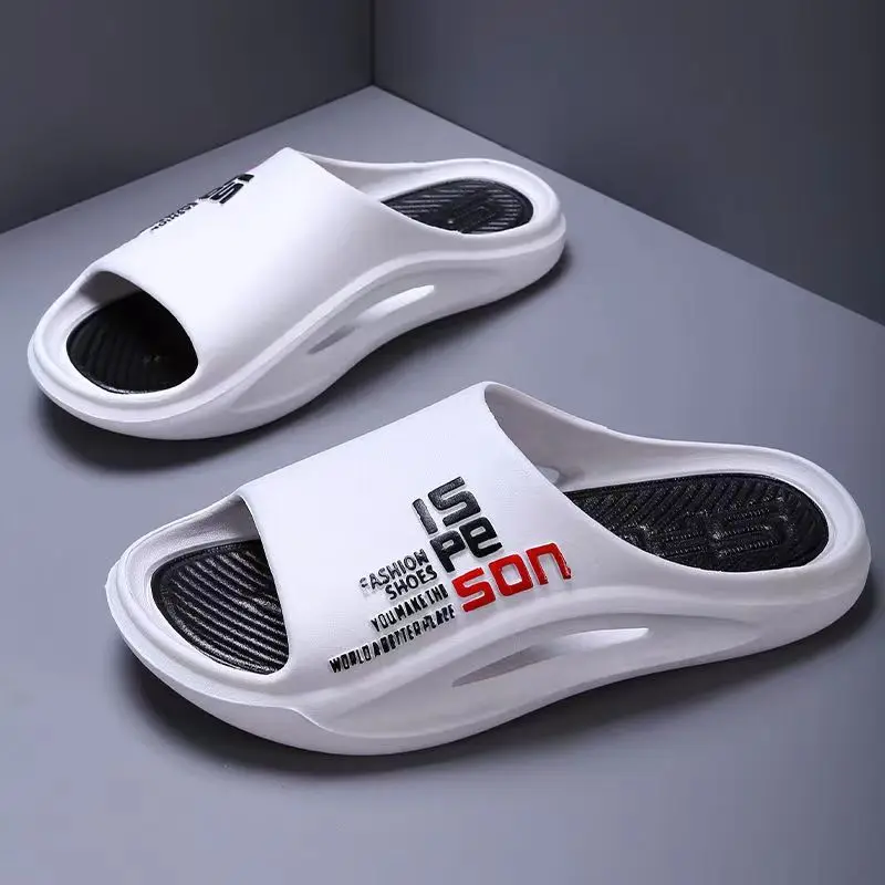 New Man's Summer One Word Big Size Slipper Soft Sole Non Slip Home Slipper Adolescent Bathroom Slippers Outdoor Beach Slipper