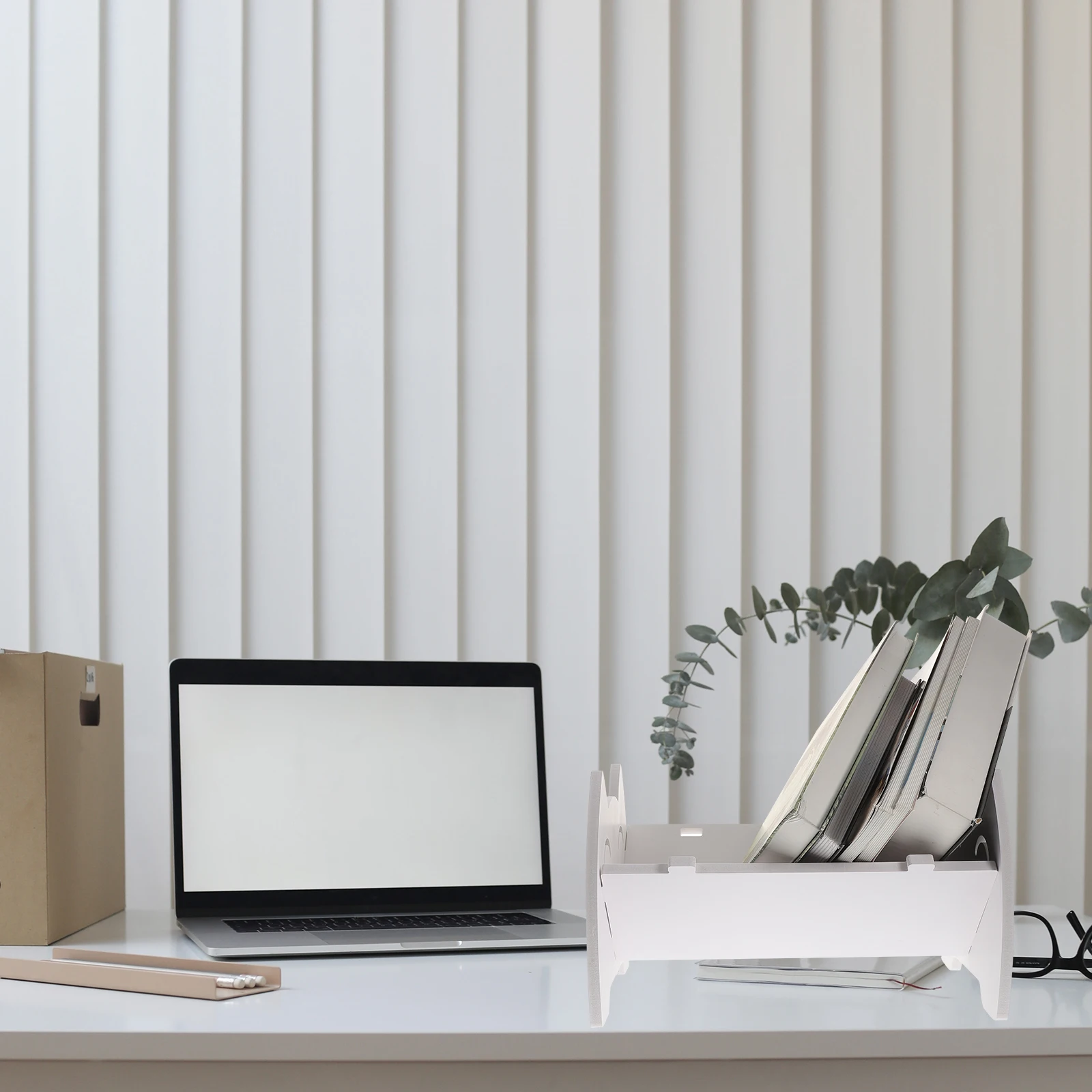 

Small Book Storage Rack for Desk Neat Book Organizer Shelf Premium Material Desktop Bookcase Easy to Clean Open Design Strong