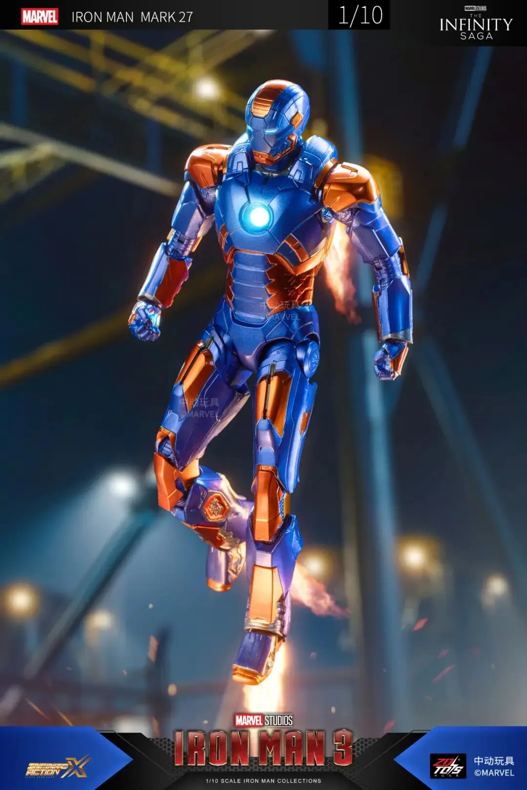 ZD Toys الرجل الحديدي توني ستارك مارك MK14 MK12 MK23 MK37 MK27 ديسكو ظلال المطرقة عمل الشكل أنيمي جمع نموذج الهدايا