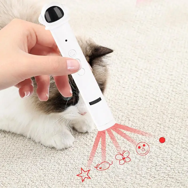 Cat Chaser Toy 4-in-1 USB Rechargeable Infrared Cat Toy Red Light Dog Chaser Toy Pet Supplies Cat Games for Indoor Outdoor