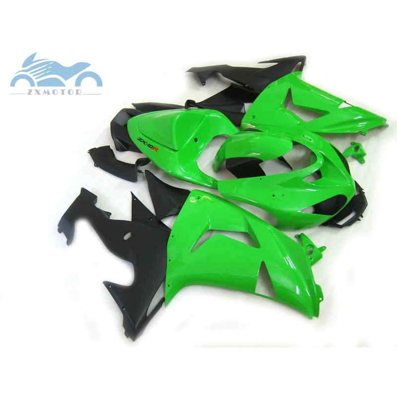 Free custom plastic fairings kit for KAWASAKI Ninja 2006 2007 ZX10R motorcycle sport fairing kit 06 07 ZX 10R green black parts