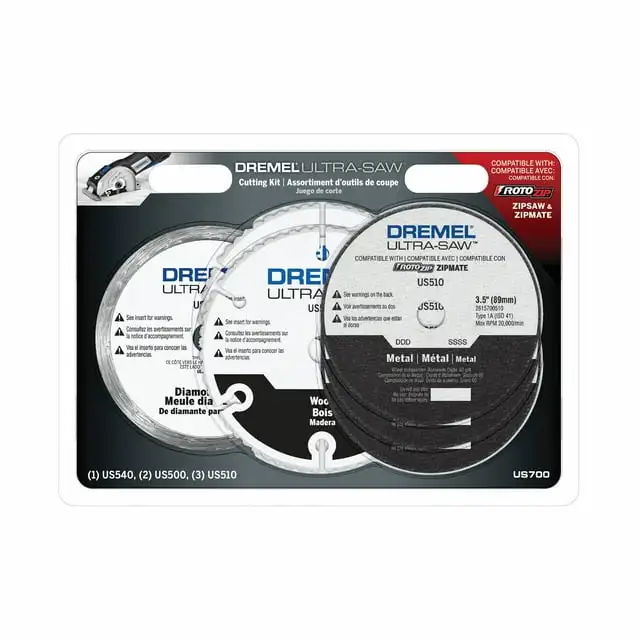 

Набор для резки сверхпилы Dremel US700 для дерева, пластика, металла, плитки, ламината и цементной доски, 6 предметов