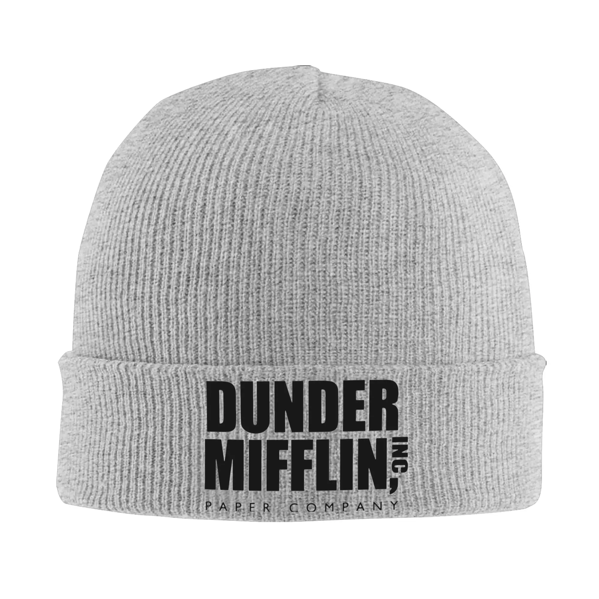 The Office Dunder Mifflin TV Show Hat Autumn Winter Skullies Beanies Warm  Caps Female Male Acrylic Bonnet