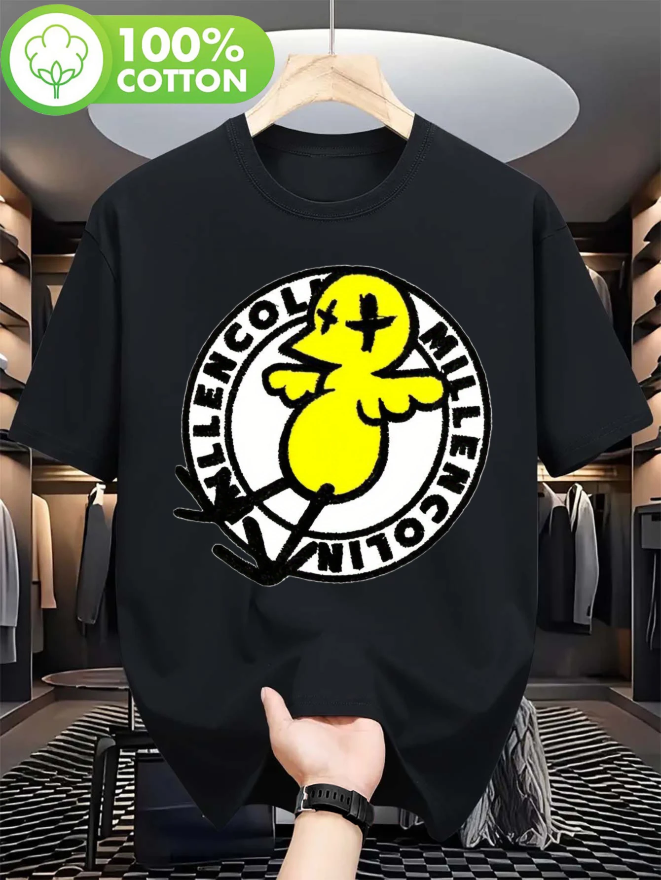 Camiseta com estampa Millencolin Punk Rock - Estilo retrô de anime, gola redonda casual, presente ideal para homens, mulheres, pais e amigos