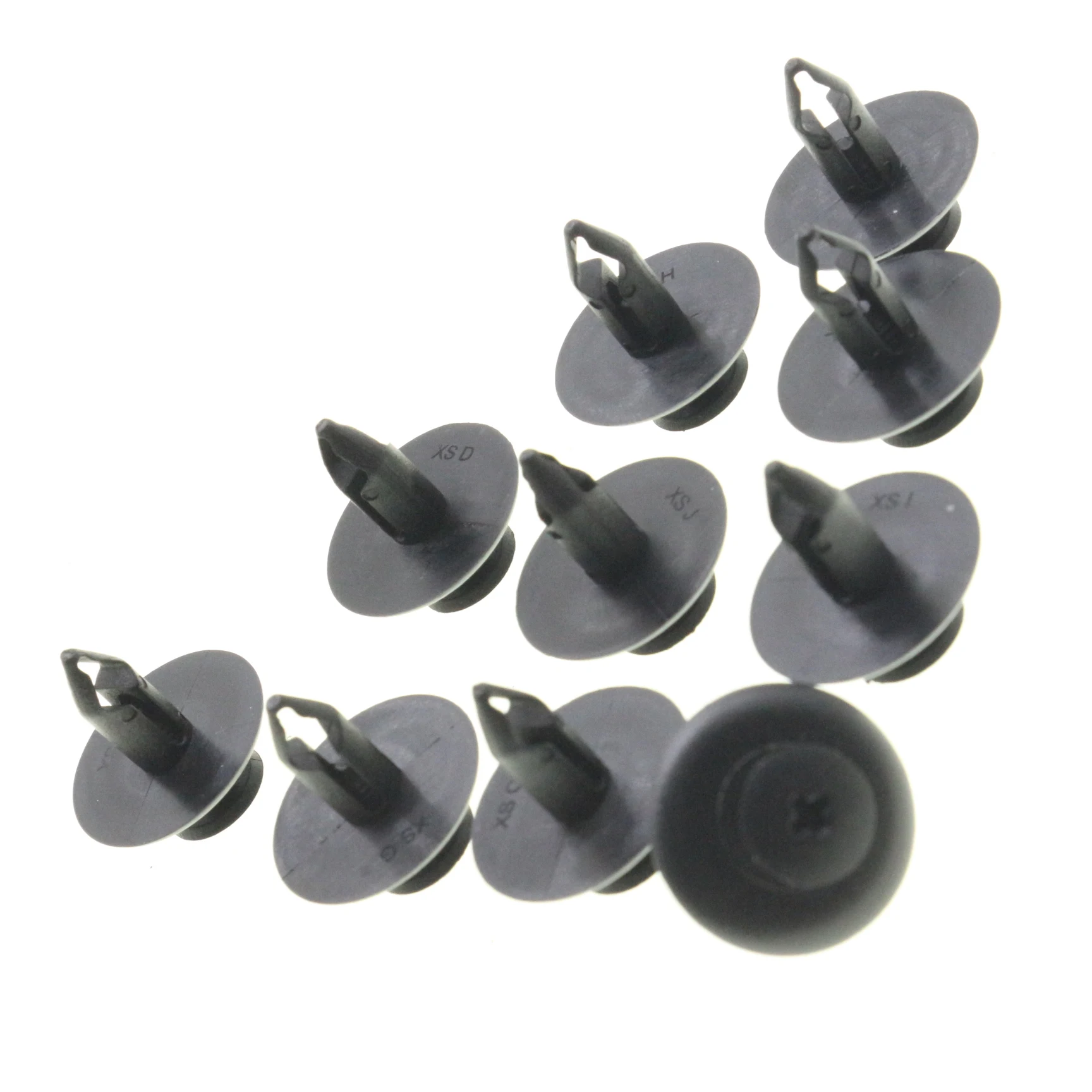 

10 Pcs Body Screw Molding Clips Push-Type Fastener For Honda 90603-S2H-003 Black Nylon Fastener Direct Replacement