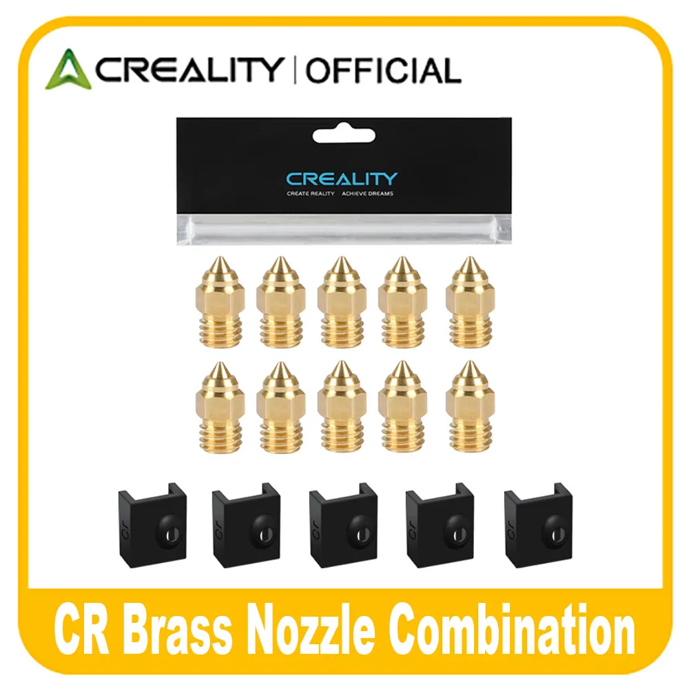 

Creality 10PCS Set MK Nozzle 0.2/0.4/0.6/0.8/1.0mm Hotend Extruder Brass Nozzle for CR-6 SE/Ender3 Series/Ender 5 Series Printer