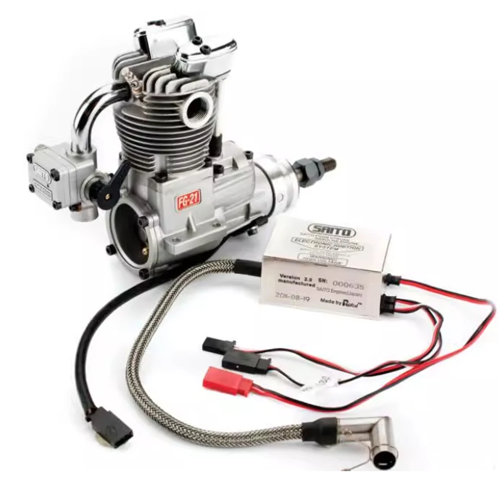 FG-21 Four-stroke Metal Single Cylinder Engine Model 20.9cc Fixed-wing Aircraft Engine Model Gift SAITO