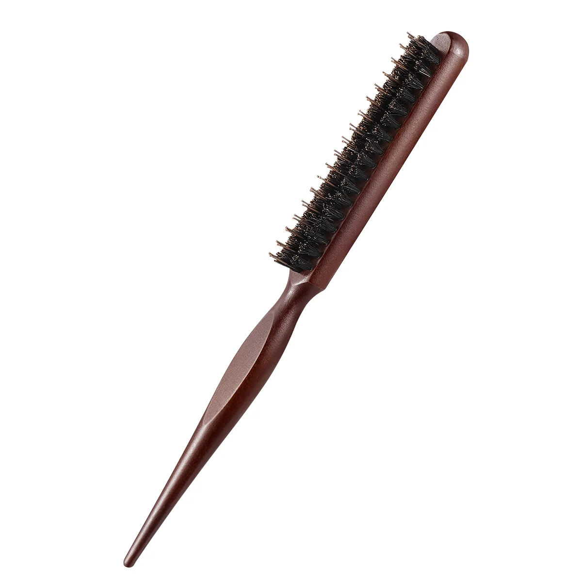 Bristle Brush for Hair Wooden Handle Comb Pointed Tail Clean Bristles Hairbrush Bamboo