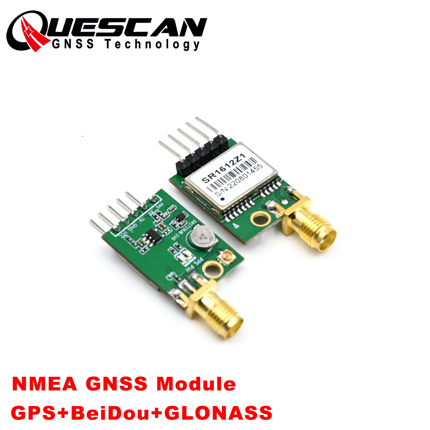 Módulo GPS BeiDou GLONASS GNSS con antena activa SMA para stm32 RPi Arduino Módulo de sincronización GPS NMEA 1PPS, 38400 baudios