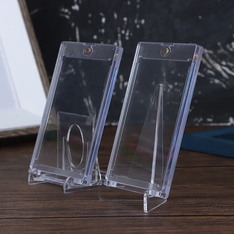 35PT Magnetic Card Holder Support Cards Protectors Hard Plastic Sleeves Trading Display Case Sports Card
