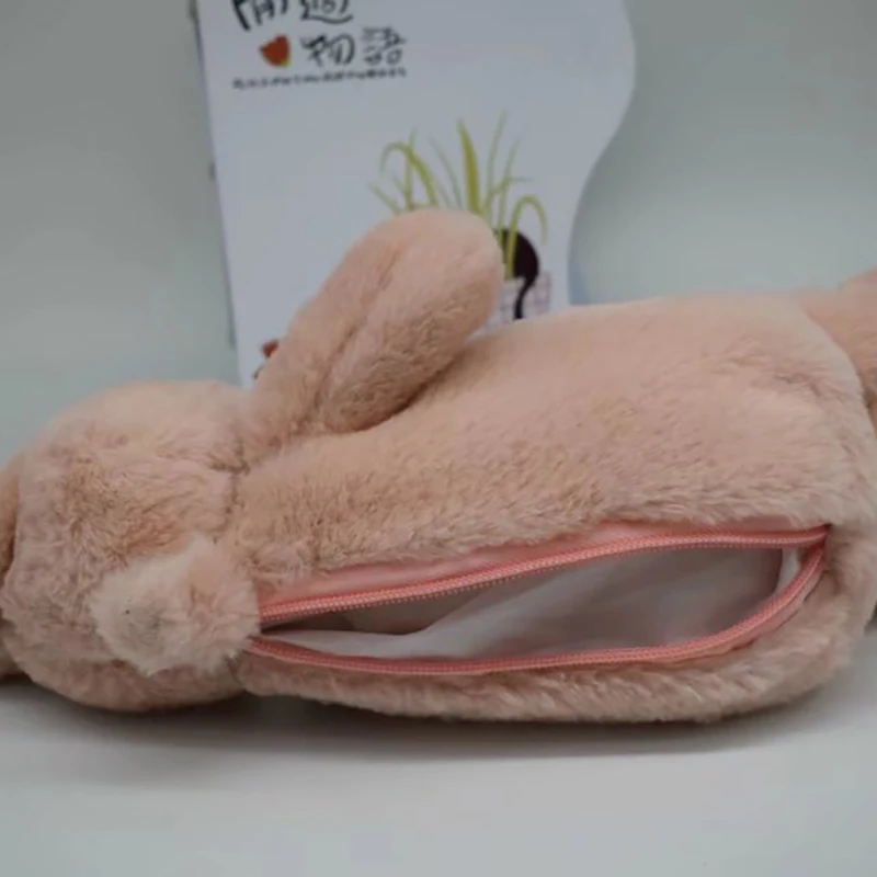 Plush Animal Plush Pencil Case Stuffed Toy Soft-touching Pencil Bag Rabbit Shape Makeup Bag Stationery Pouch School Supplies