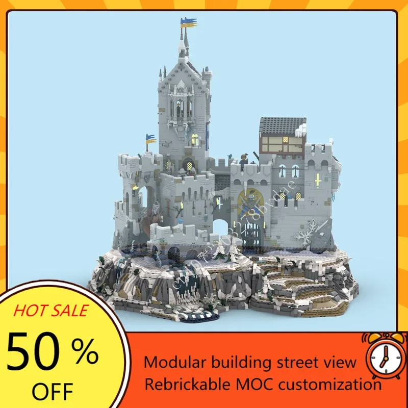 

4772PCS MOC Mountain Fortress DIY Puzzle Model Custom Medieval Castle Upgrade Base Xmas Toy Gift by Sleepless Night
