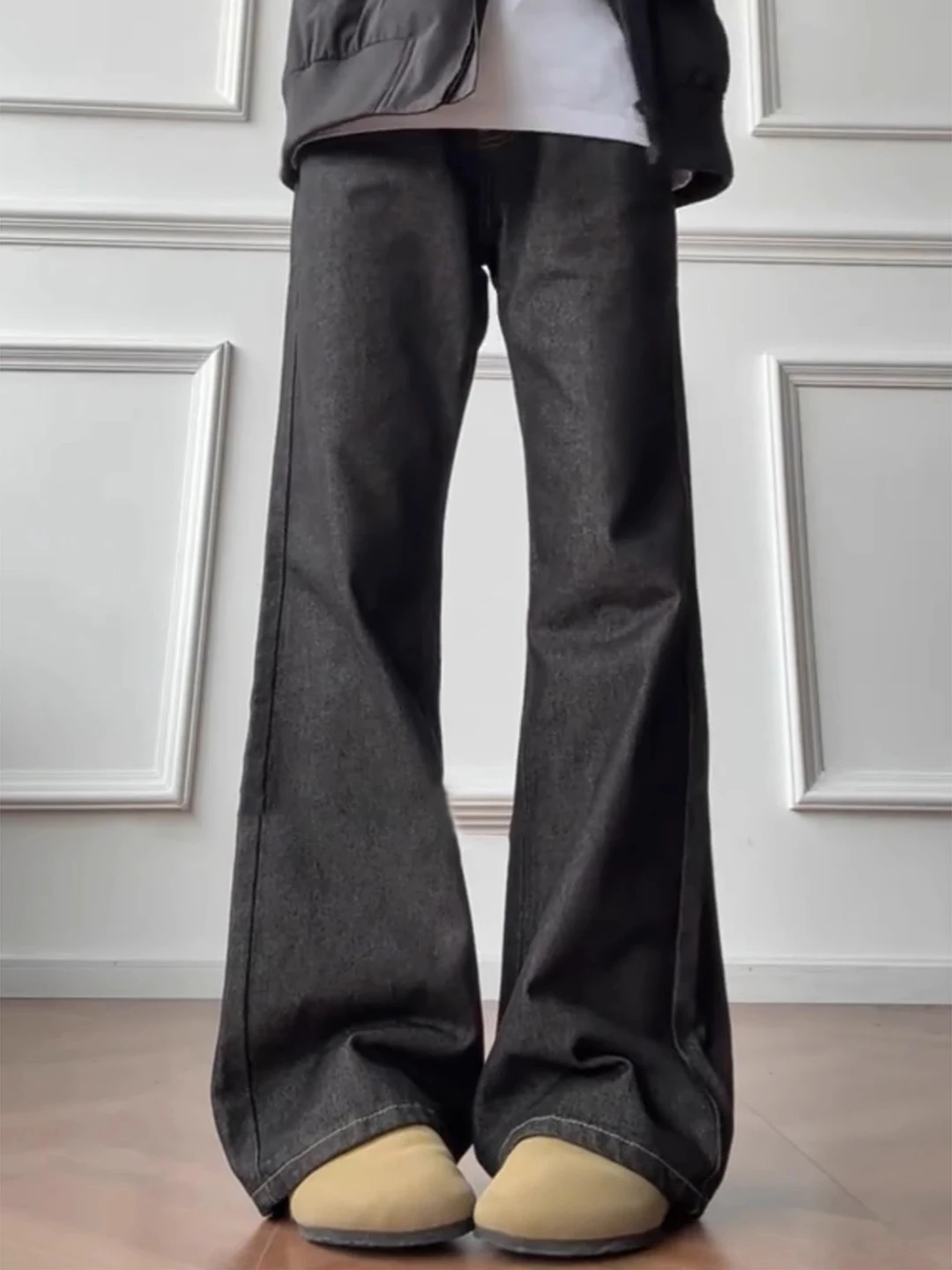 

Cleanfit Original Jeans Men's Straight Leg Wide Leg Pants Autumn Faionable Casual Wear Durable Denim Flared Cuff A-Line Tro...