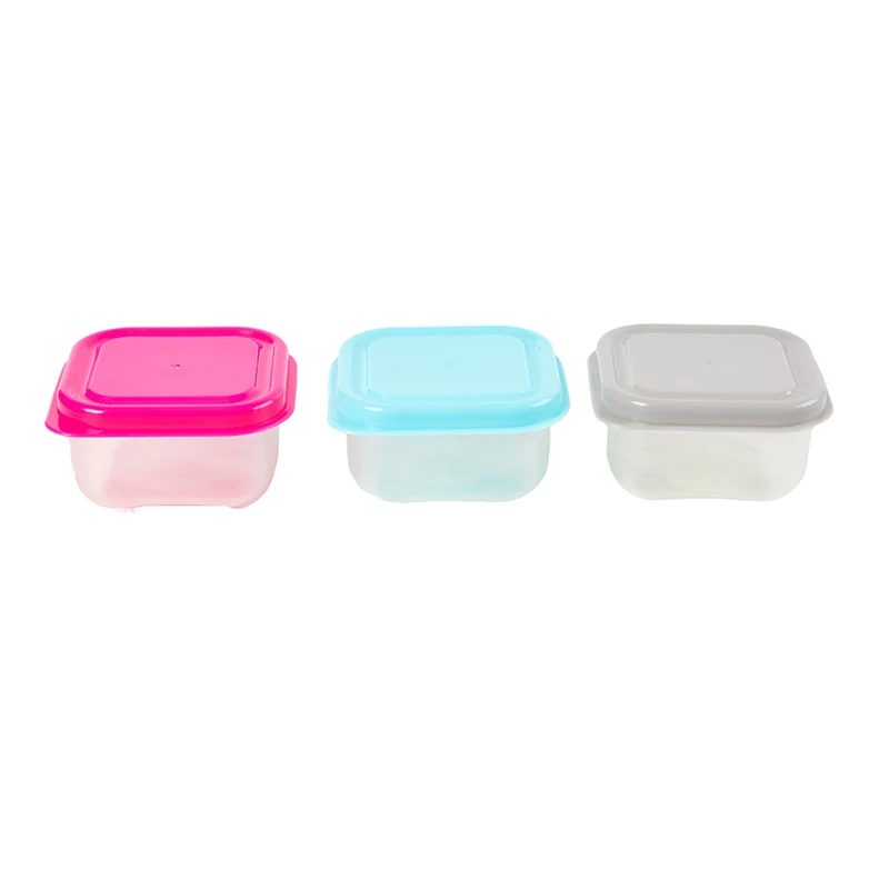 6Pcs Food Storage Container Small Plastic Moisture-proof Containers Mini Kitchen Storage Box with Leakproof Lid Kitchen Accessor