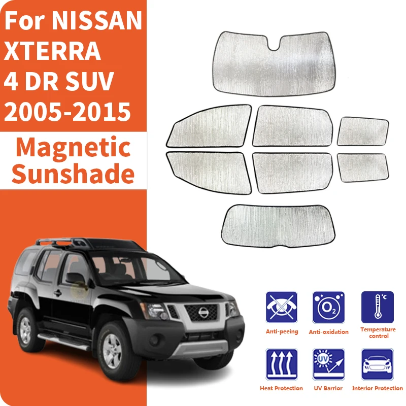 Custom Car Window Sunshade Anti-UV Car Sun Window Visors Sunshade Covers Accessories For NISSAN XTERRA 4 DR SUV 2005-2015