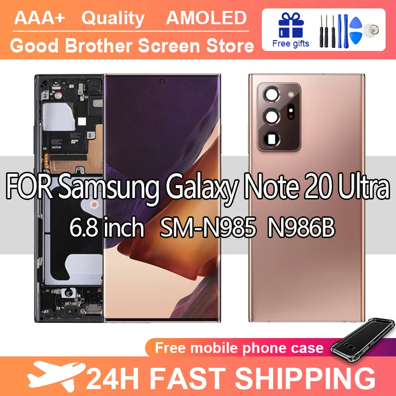 

AAA+++ Note 20 Ultra For Samsung For AMOLED Note20U N985 N985F N985U LCD Display Touch Screen Digitizer Assembly Replacement