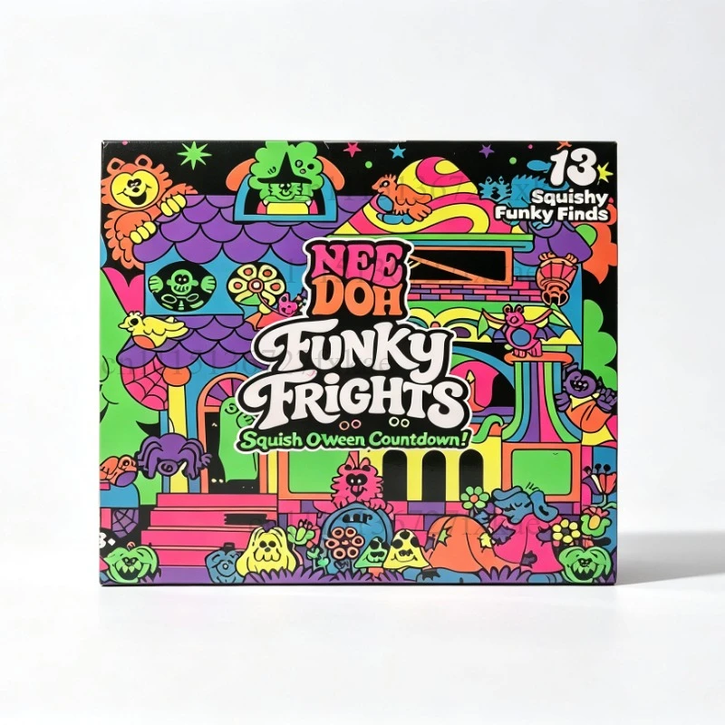 Needoh Neuer Funky Frights Halloween-Adventskalender 13 Tage, gruselige, quetschbare, langsam aufsteigende Stressabbau-Spielzeuge, Countdown-Geschenkbox – Detail 6