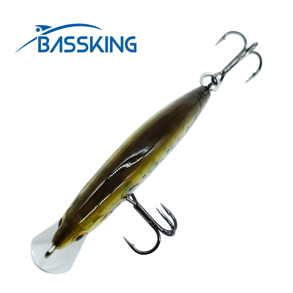 BASSKING-Cebo duro para Pesca de lubina, cebo Artificial de 46mm/3,6g, 54mm/4,7g, Wobbler, trucha, Swimbait