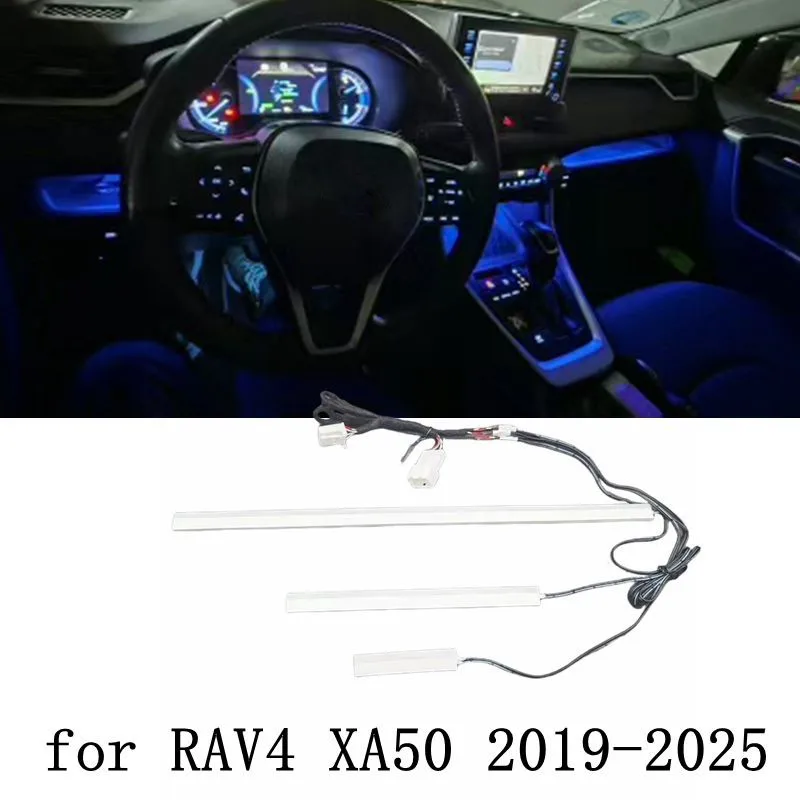 For 2020-2025 XA50 Toyota RAV4 Accessory Car LED Atmosphere Light Central Console Interior Ambient Lamp Main Drive Copilot