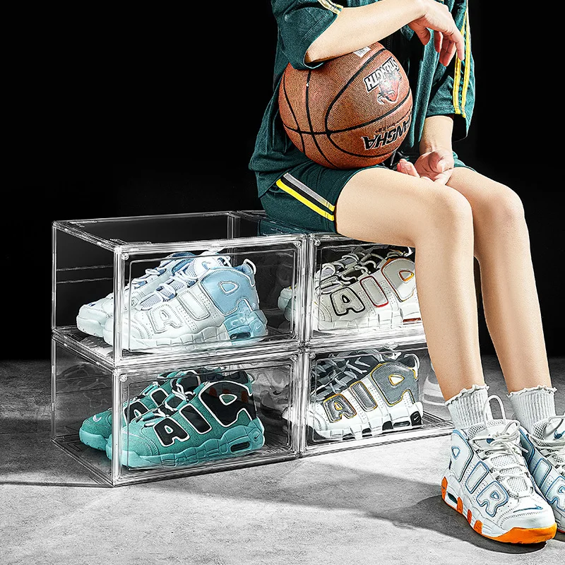 Display Shoe Box Drawers Shoe Box Clear Stackable Shoes Organizer  Boot Shoe Storage Boxes Sneaker Storage Container