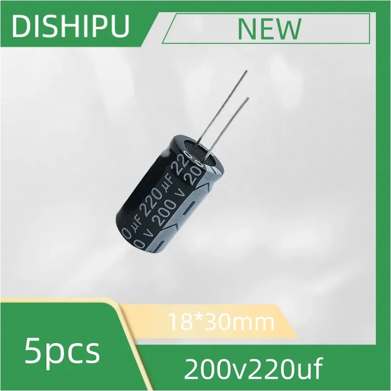 5PCS 200v220uf electrolytic capacitor volume 18*30mm