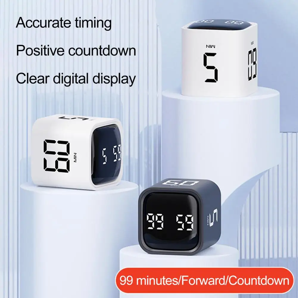 

Productivity Cube Timer Digital Timer with Sensor Led Display for Time Management Countdown Study for Cooking Students