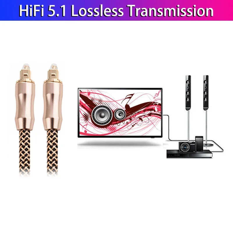 5.1 كابل الصوت الرقمي البصري TOSLINK SPDIF كابل الصوت الألياف البصرية سلك مكبر الصوت 0.5 متر 1 متر 1.5 متر 2 متر لسلك Hi-Fi DVD TV OD6