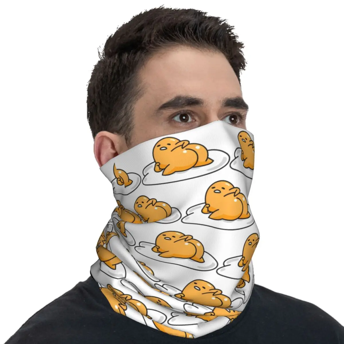 Gudetama Bandana Retro Balaclava Autumn Running Travel UV Protection Cycling Mask Soft Motorcycle Face Cover Mask