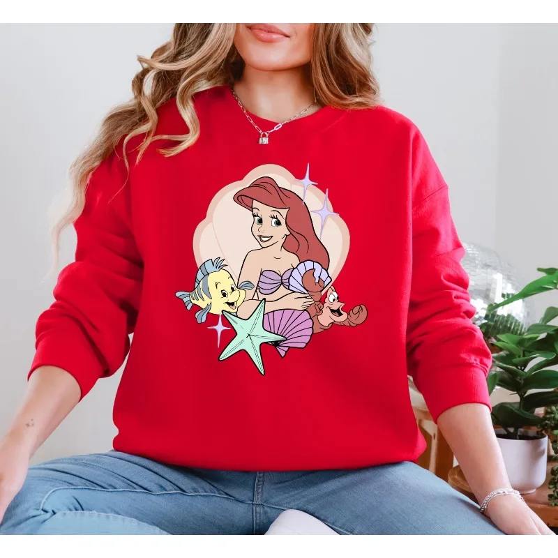 سويت شيرت ديزني ارييل، سويت شيرت ذا ليتل ميرميد، سويت شيرت أرييل ميرميد، هدية عيد ميلاد، سويت شيرت أميرات ديزني #1