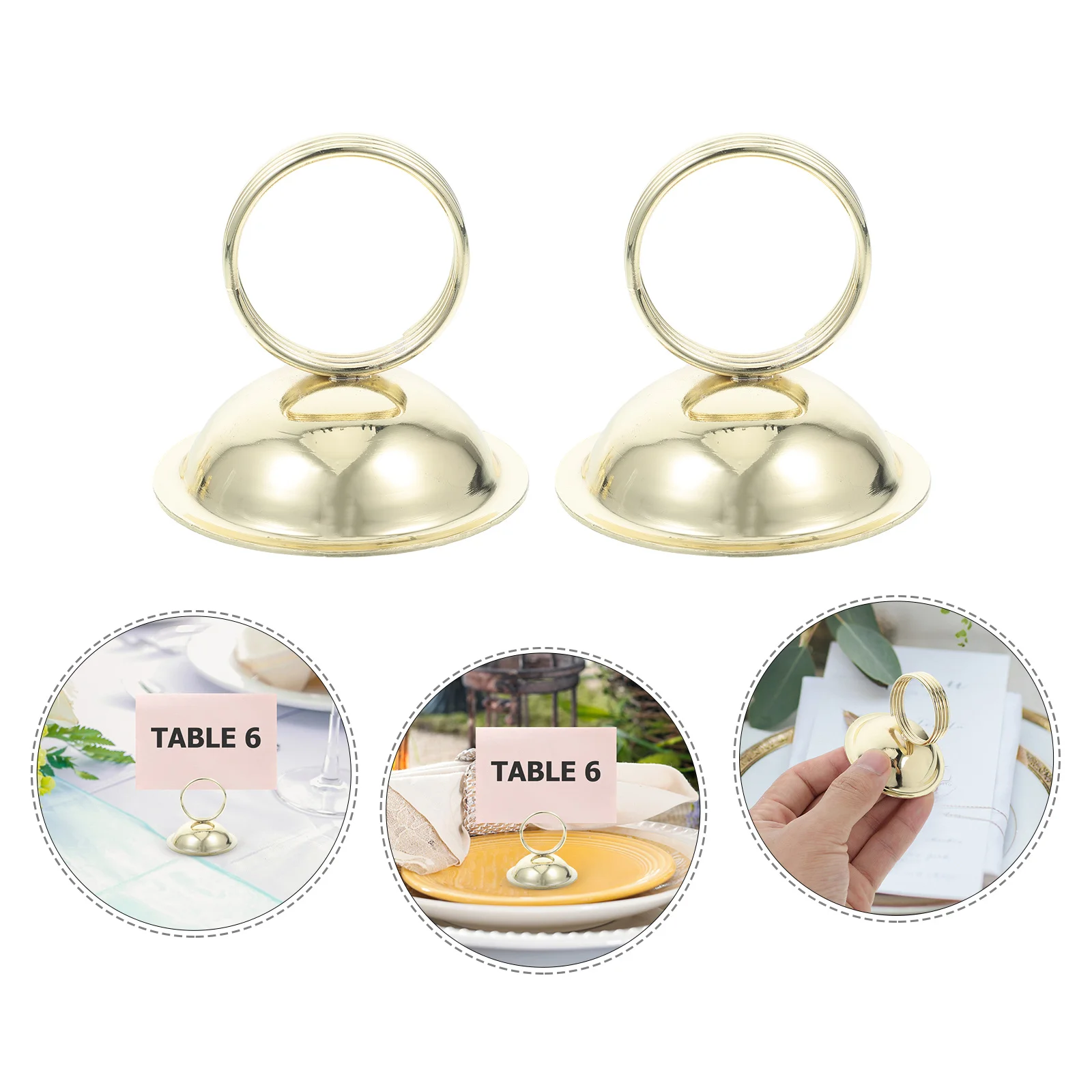 

6pcs Mini Table Number Holders Iron Stand For Wedding Menu Display Tall Photo Clip Centerpiece Decoration Party Buffet Sign